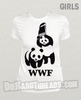 WWF Wrestling Pandas White Girlie Tee